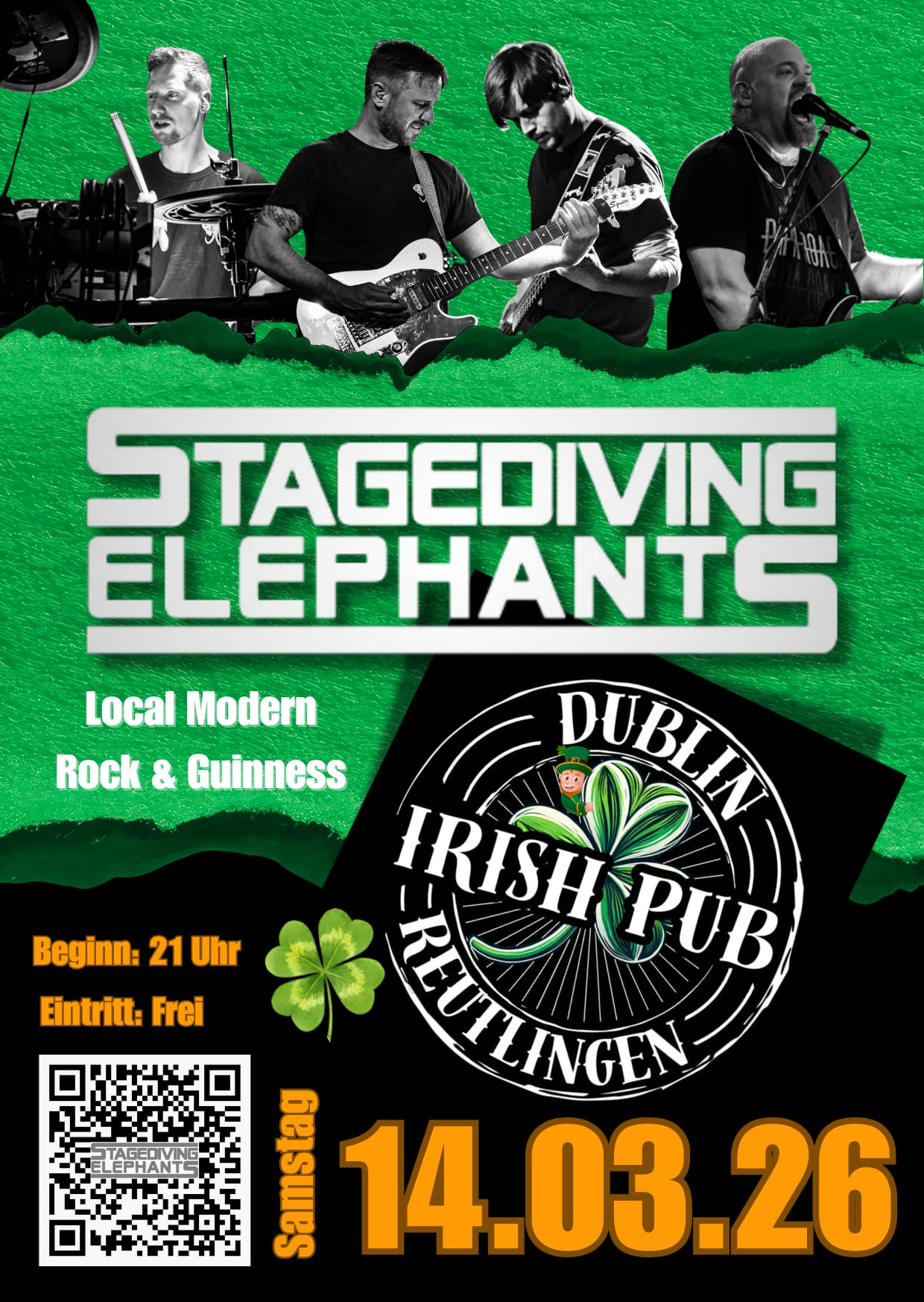Stagediving Elephants im Irish Pub Reutlingen