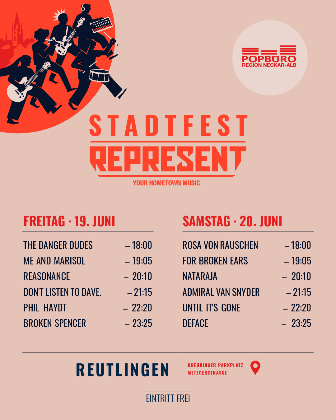 Reutlinger Stadtfest 2026 - REPRESENT-Bühne (Tag 1)