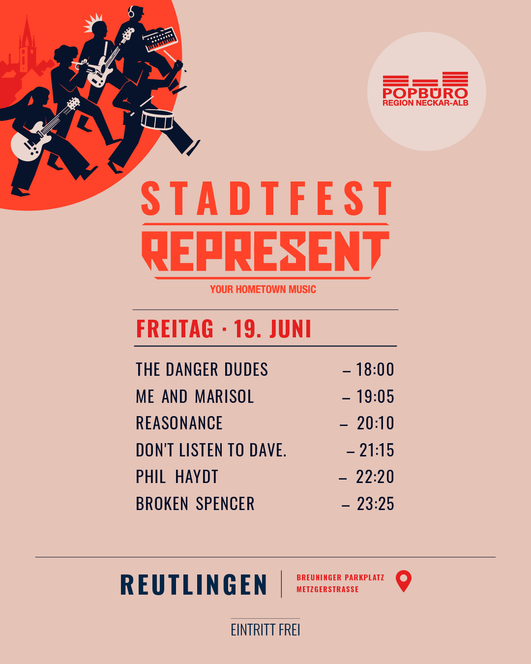 Reutlinger Stadtfest 2026 - REPRESENT-Bühne (Tag 2)