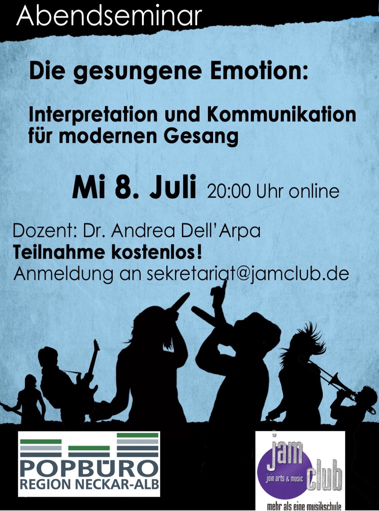 [Online] Die gesungene Emotion: Interpretation und Kommunikation für modernen Gesang